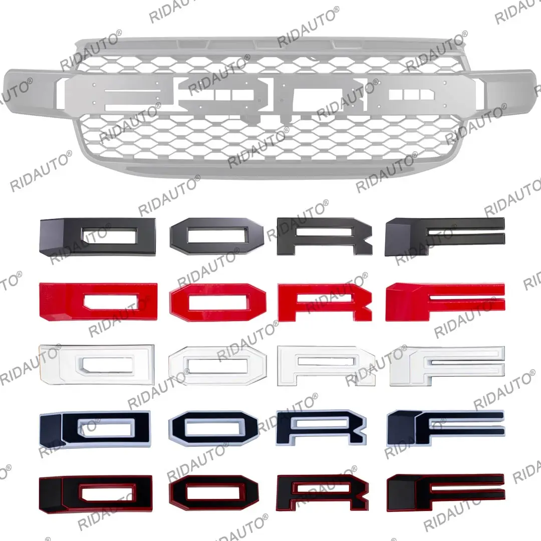 4 Lettere (Possono Essere Utilizzate Per La Modifica) Adatte Per Ford Ranger Grill Pickup Truck Per Raptor Style 2022 2023 Griglia Di Modifica Raptor