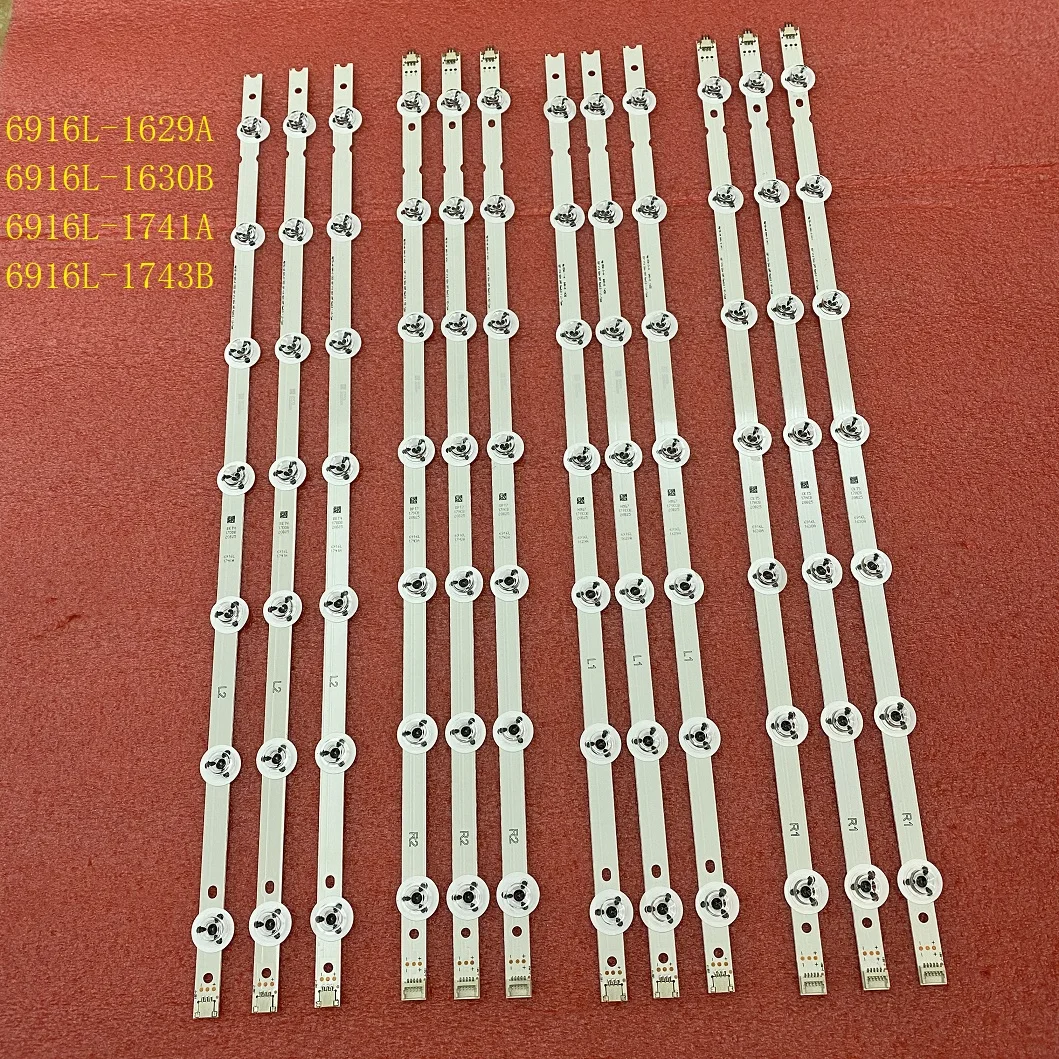 12 Pz/Set Striscia Led Per Lg 55 "V14 Slim Drt 55 Lb700V 55 Lb7000 Muslimatexplaur Lc550Duh(Pg)(F1) Muslim1630A 1741A 1743A