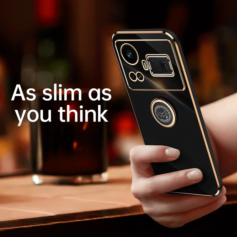 Per Realme Gt5 Case Realme Gt5 240W Custodia Per Telefono Realme Gt5 Cover Realme Gt5 Luxury Square Plating Camera Protection Funda Carcasa