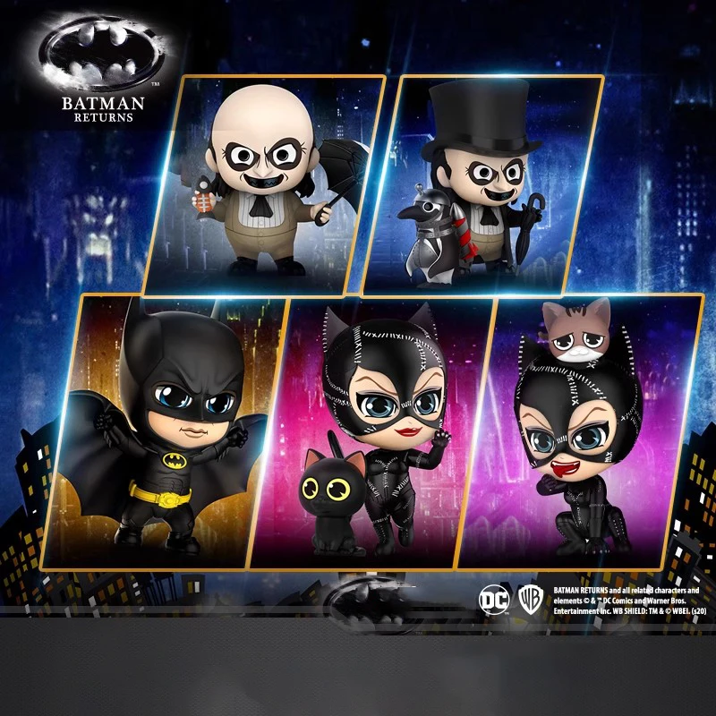 Hot Toys Batman Returns Batman Action Figure Q Version Selina Ken Penguin Figurine Action Figures Giocattoli Modello Da Collezione