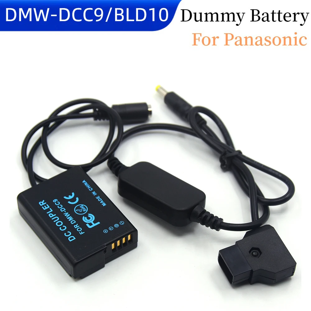 Cavo Adattatore D-Tap + Batteria Fittizia Bld10 Accoppiatore Dc Dcc9 Per Fotocamera Lumix Dmc-Gx1 Dmc Gf2 G3 G3K G3R G3T G3W G3E