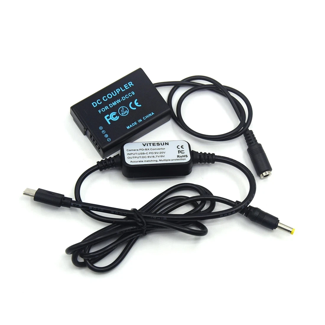 Cavo Usb C Dc + Batteria Fittizia Bld10 Accoppiatore Dc Dcc9 Per Fotocamera Lumix Dmc-Gx1 Dmc Gf2 G3 G3K G3R G3T G3W G3Egk
