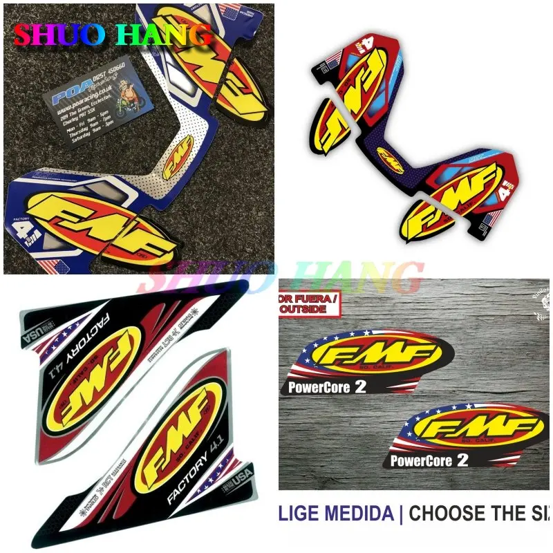 Fmf Powercore 2-Core Fmf Powerflow 4 Stoke Mx, 4.1 Rct Sistema Di Scarico In Lega Di Titanio Motocross Racing Vinyl Car Sticker Pvc