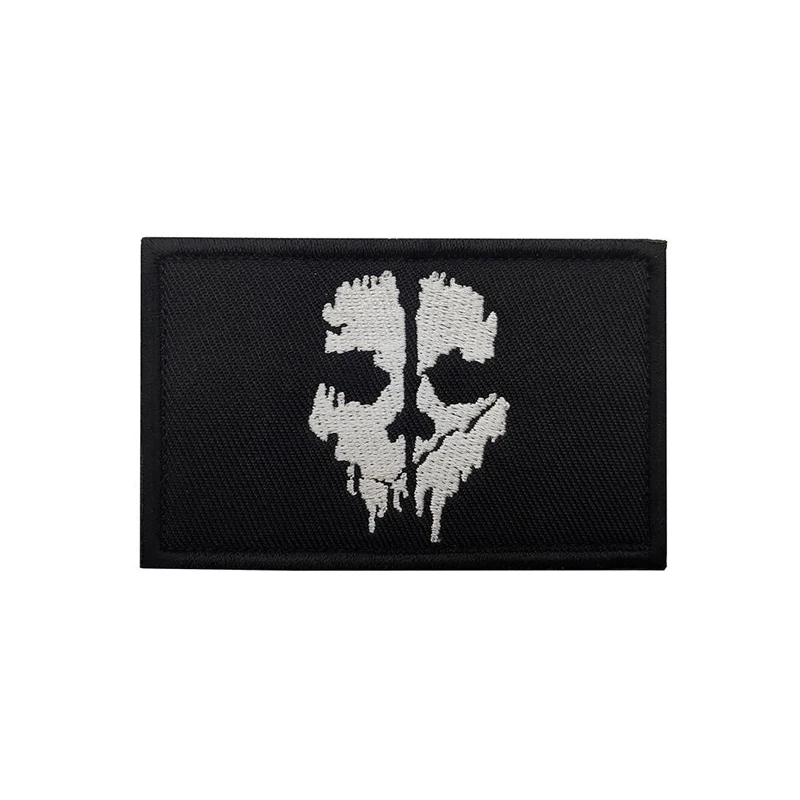 Call Of Duty Patch Iron On Patch Per Abbigliamento Ghost Mask Ricamo Patch Sui Vestiti Military Morale Tactical Badge Stickers