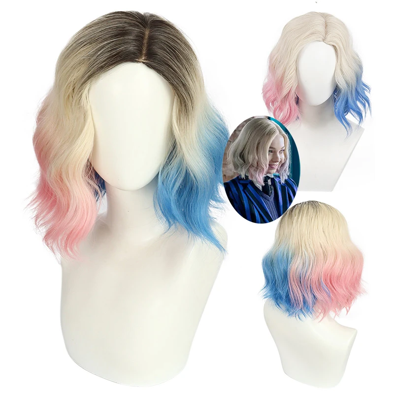 2 Colori Addigs Family Sunday Enid Sinclair Cosplay Parrucca Accessori Halloween Enid Sinclair Cosplay Parrucca Puntelli Per Le Donne Ragazza