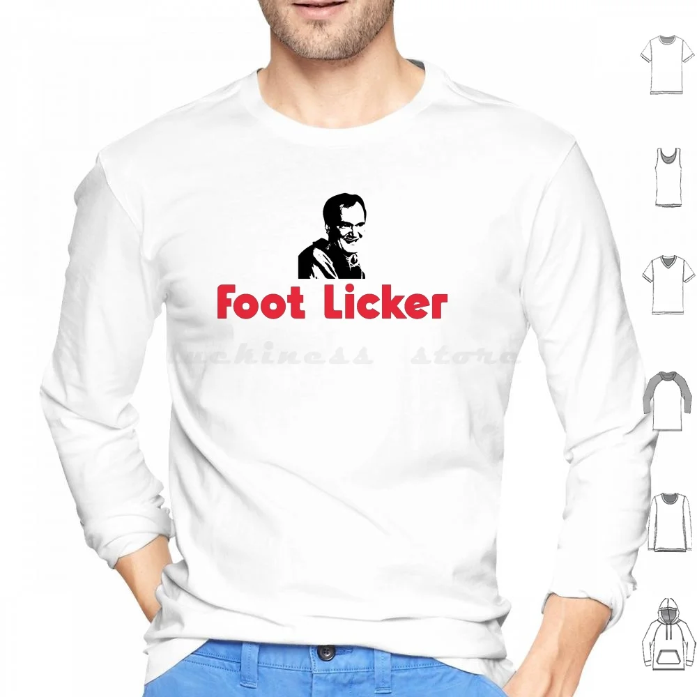Foot Licker Felpa Con Cappuccio Cotone Manica Lunga Quintino Tarantino Foot Locker Athletic Parody Humor Sattire Fetish Foot Fetish