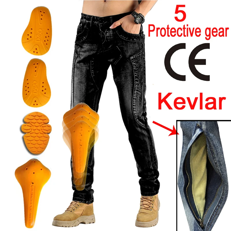 Giappone Moto Jeans Kevlar Corea Del Sud Nero Uomo Moto Protezione Jeans Racing Sport Aramide Motocross Protectiv Hi-036