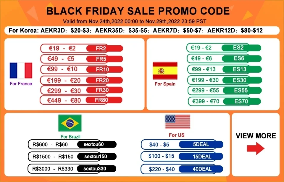 Codice Promozionale Per La Vendita Del Black Friday! Acquista Con Codice Promozionale Per Risparmiare Denaro, Quantità Limitata, Primo Arrivato Primo 