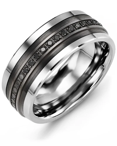 Anello Da Uomo 10K Anello Iceout In Oro Nero Anello Personalizzato Hip Hop Regalo Black Friday Round Brilliant Cut Moissanite Diamond Test Positivo