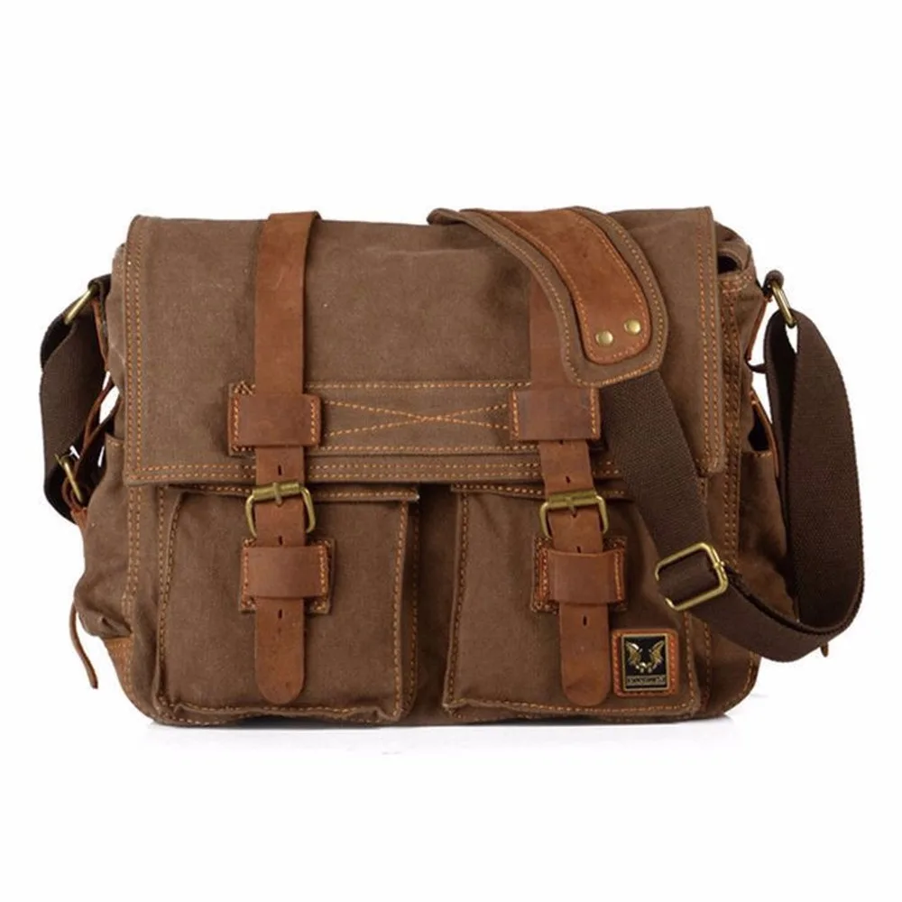Vintage Impermeabile Dslr Camera Bag Shoulder Bag Messenger Per Nikon Sony Canon Spedizione Gratuita