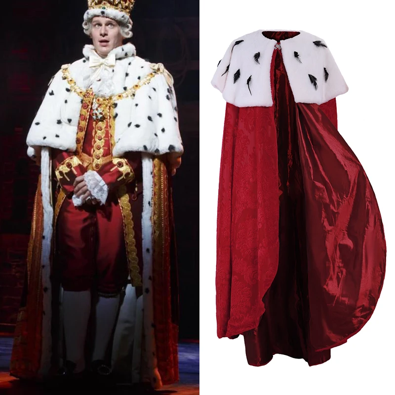 Costumebuy Musical Opera Hamilton Stage Cloak Victorian King Queen Cape Cosplay Puntelli Costume Cappotto Unisex Regalo Di Natale