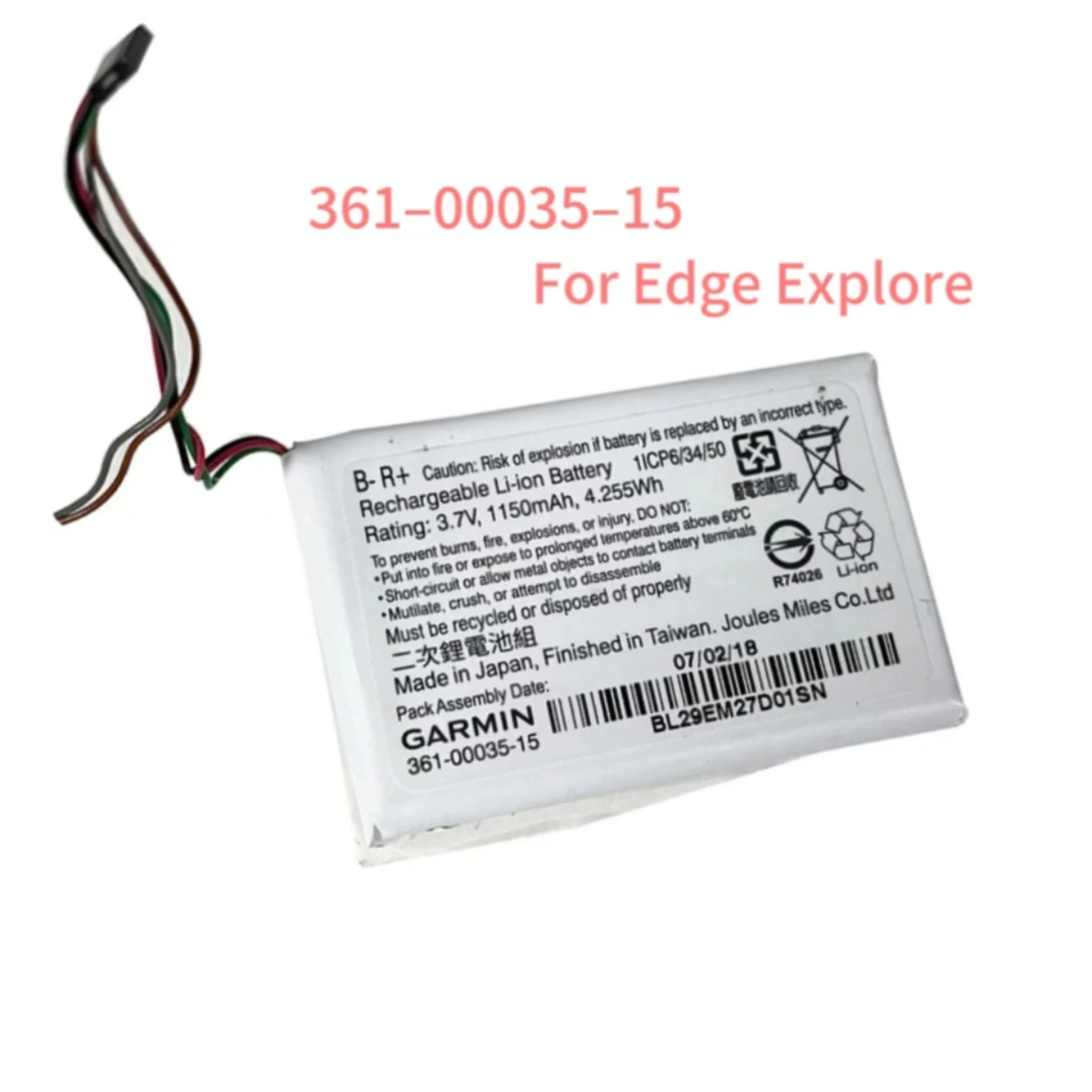 361-00035-15 Batteria Applicabile A Garmin Edge Explore 361-00035-15 Batteria Garmin Edge Explore Riparazione Di Parti