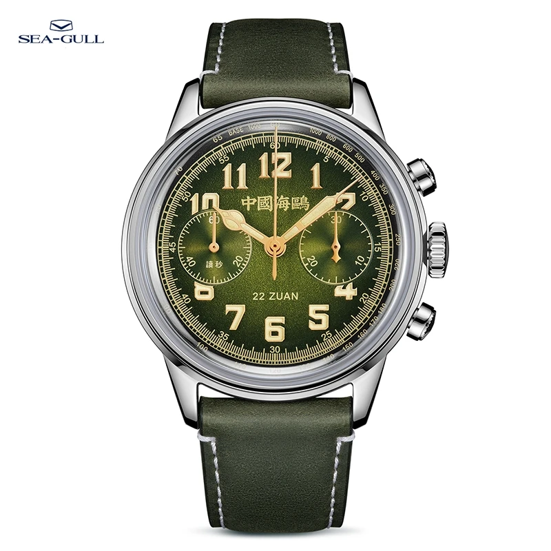 Nuovo Cronografo Da Uomo Da 40Mm Orologi Meccanici Pilot Seagull St19 Movement Men Air Force Aviation Sapphire Clock Reloj Hombre
