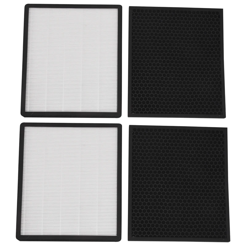 2 Set Filtri Hepa Di Ricambio Filtri A Carbone Attivo Per Purificatore D'Aria Levoit Lv-Pur131, Lv-Pur131S, Lv-Pur131-Rf