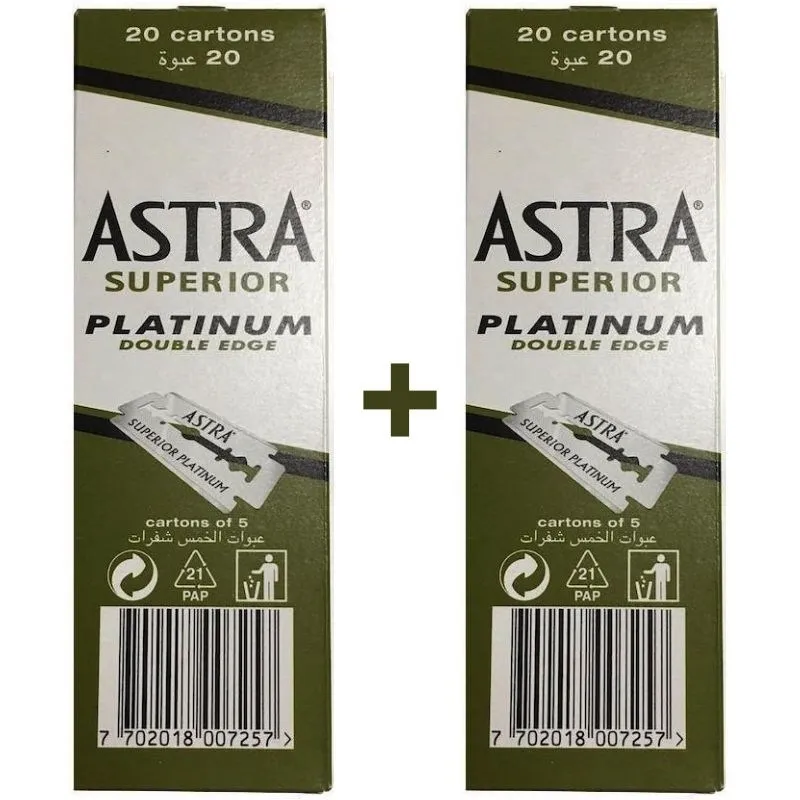 Lame Per Rasoio Astra Superior Platinum Double Edge 200 Pezzi