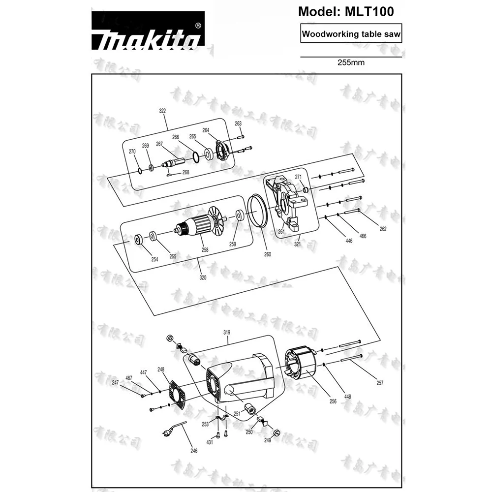 Giappone Makita Mlt100 Sega Da Tavolo Per La Lavorazione Del Legno Componenti Accessori Rotore Statore Interruttore Shell Spazzola Di Carbone Alloggia