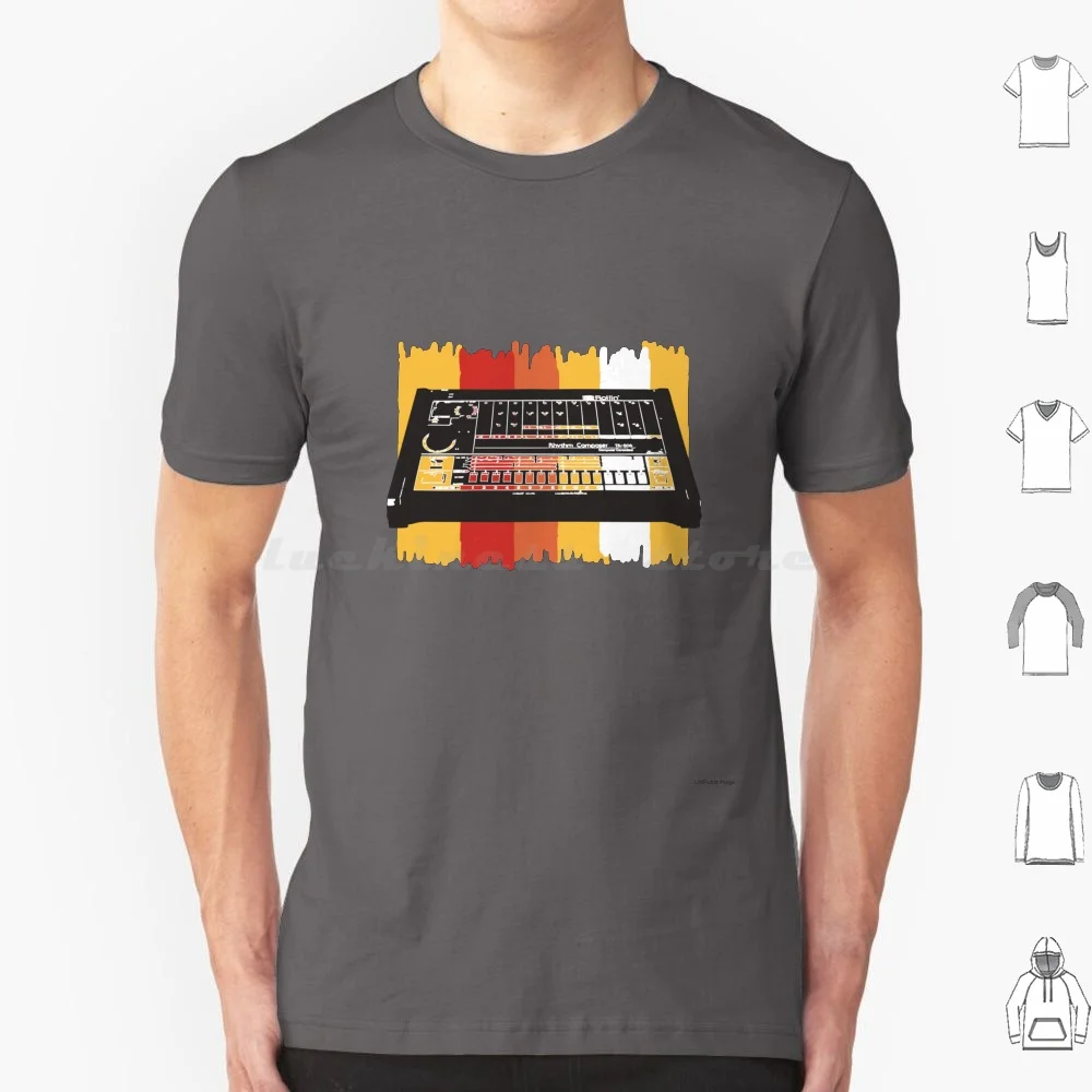 Rolling 808 T Shirt Cotone Uomo Donna Stampa Fai Da Te Roland 808 808 Hip Hop Edm Techno Drum Machine Dance Synth Analog