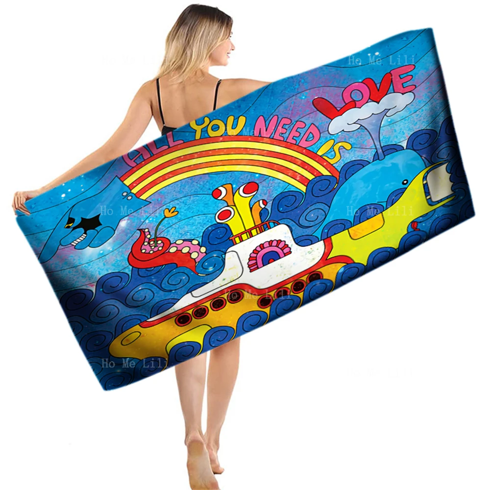 Boat Trip Adventure Film Grateful Dead Smile Dancing Bears Psichedelico Cartoon Racing Car Asciugamano In Microfibra Ad Asciugatura Rapida
