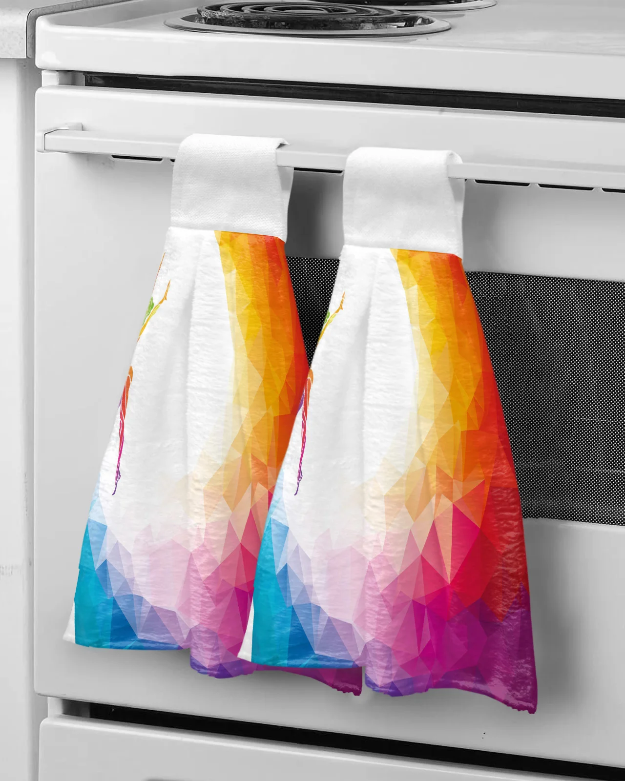 Woman Artistic Ballet Dance Hand Towel Household Absorbent Kitchen Towel Lazy Rag Wipe Towel Microfiber Hand Towel