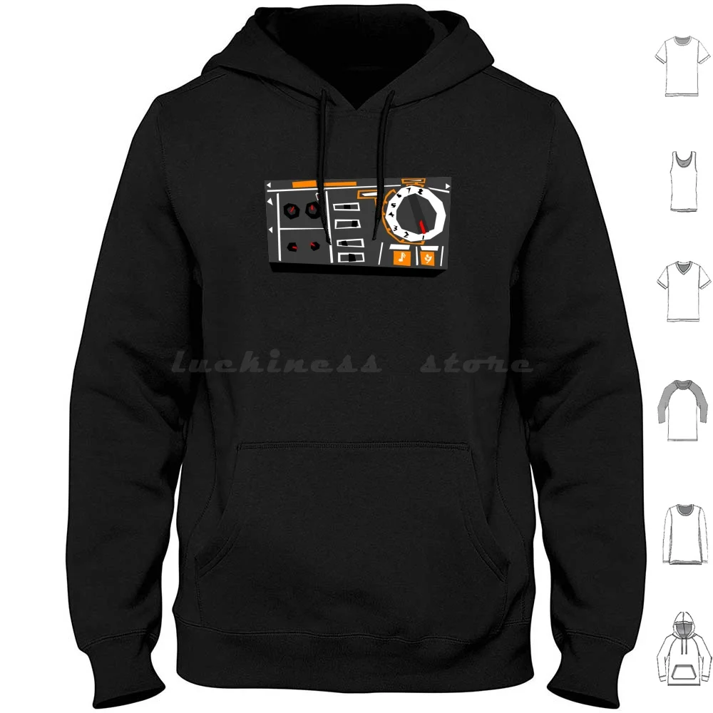 Dr-55 Felpa Con Cappuccio In Cotone A Maniche Lunghe Roland Drum Machine Synth Beat Music Dance Studio Instrument Techno Tech