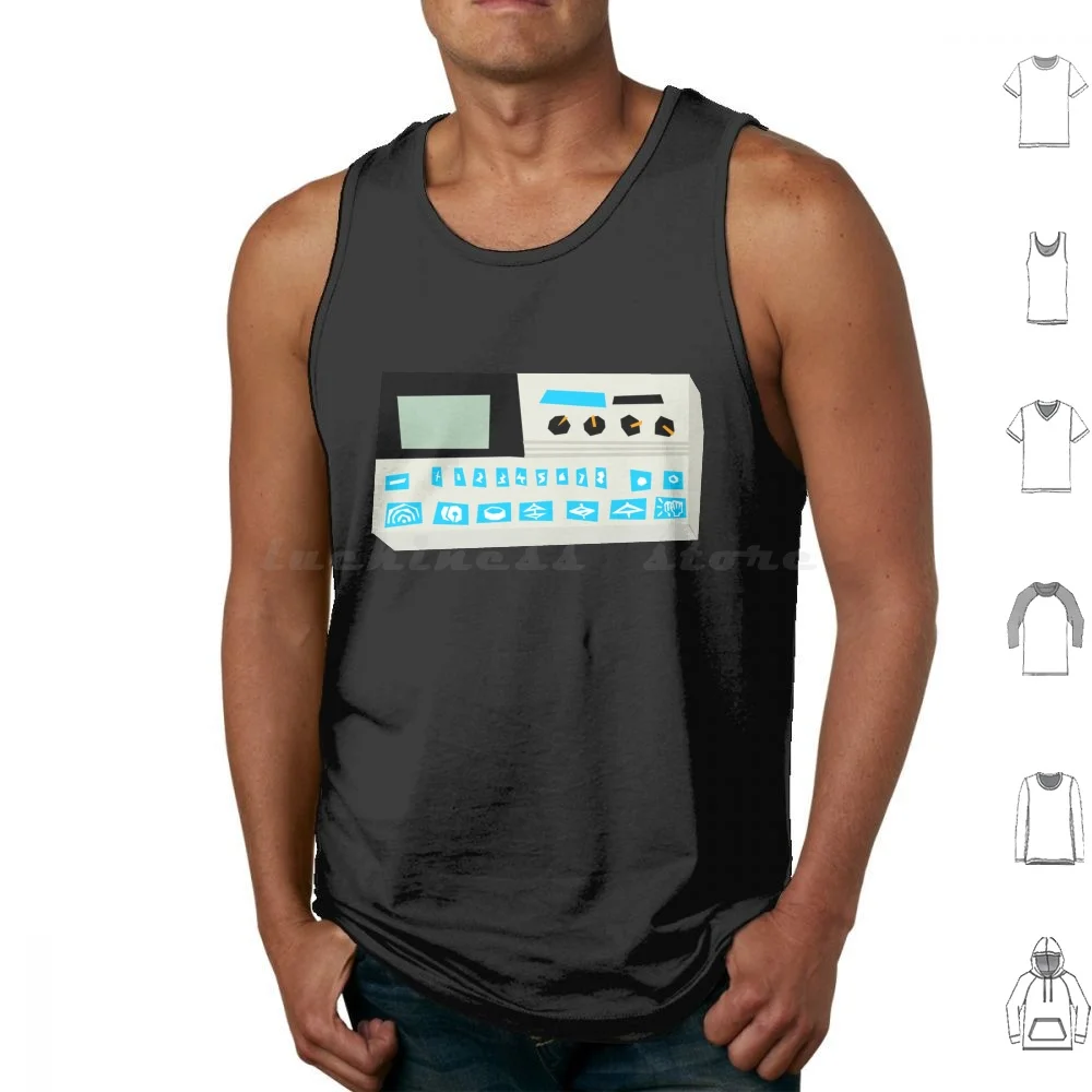 Dr-110 Canotte Gilet Senza Maniche Roland Drum Machine Music Dance Techno Beat Garbage Studio Instrument