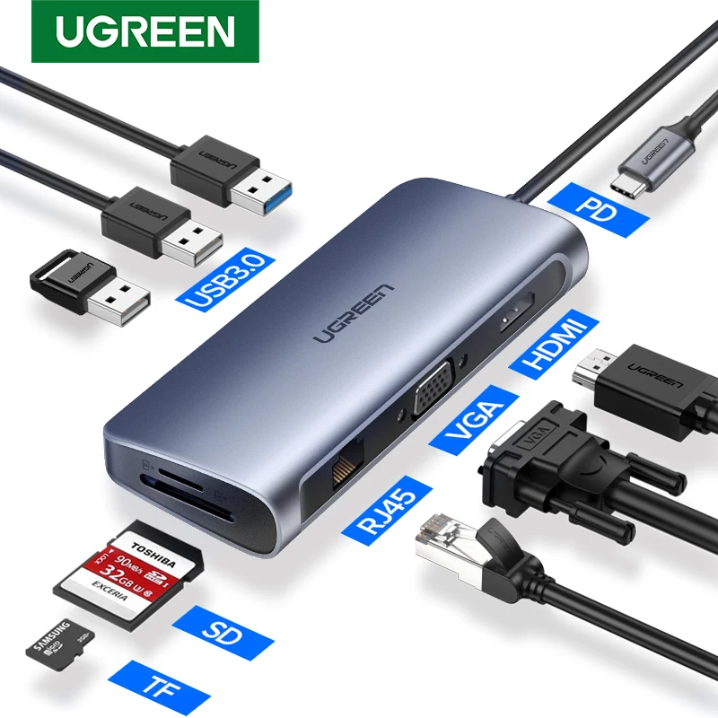 Ugreen Thunderbolt 3 Dock Adattatore Hub Da Usb Tipo C A Hdmi Per Macbook Samsung Dex Galaxy S10/S9 Usb-C Convertitore Thunderbolt Hdmi