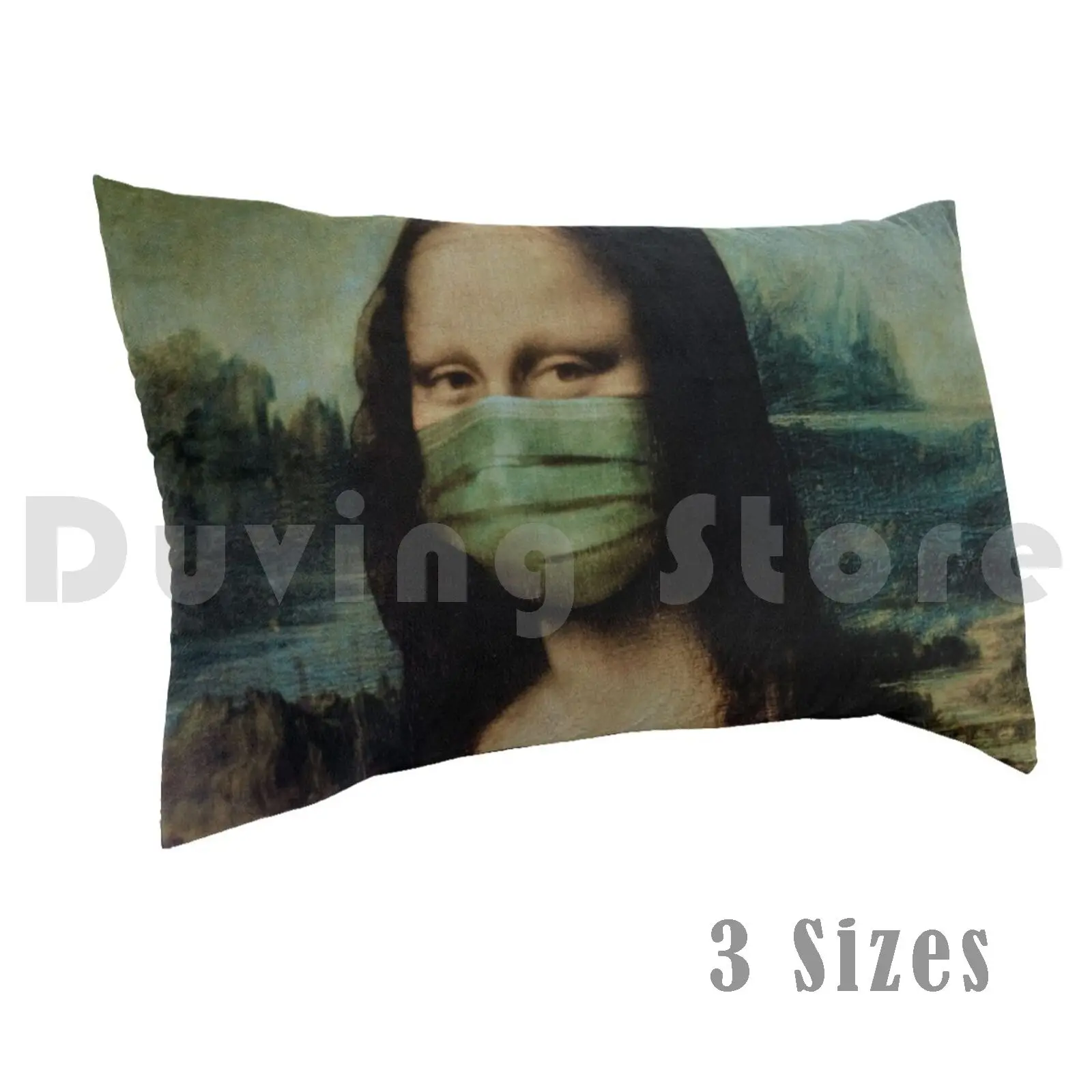 Mona Lisa Con Federa Per Cuscino Stampata 35X50 Monalisa Face Mona Lisa Foto Leonardo Davinci Paris France