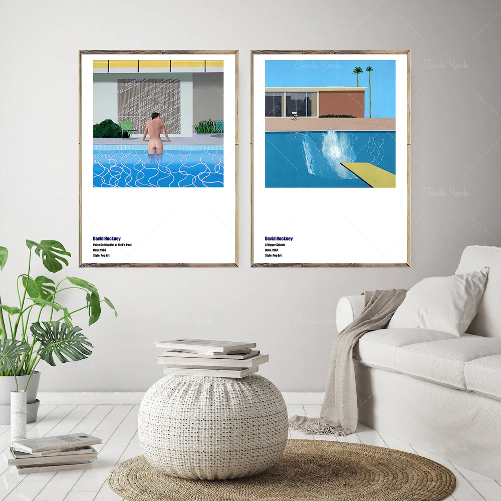 David Hockney Art Prints Tentoonstelling Vintage Canvas Poster Abstract Kunstwerk Schilderen Muur Foto Voor Woonkamer Decor