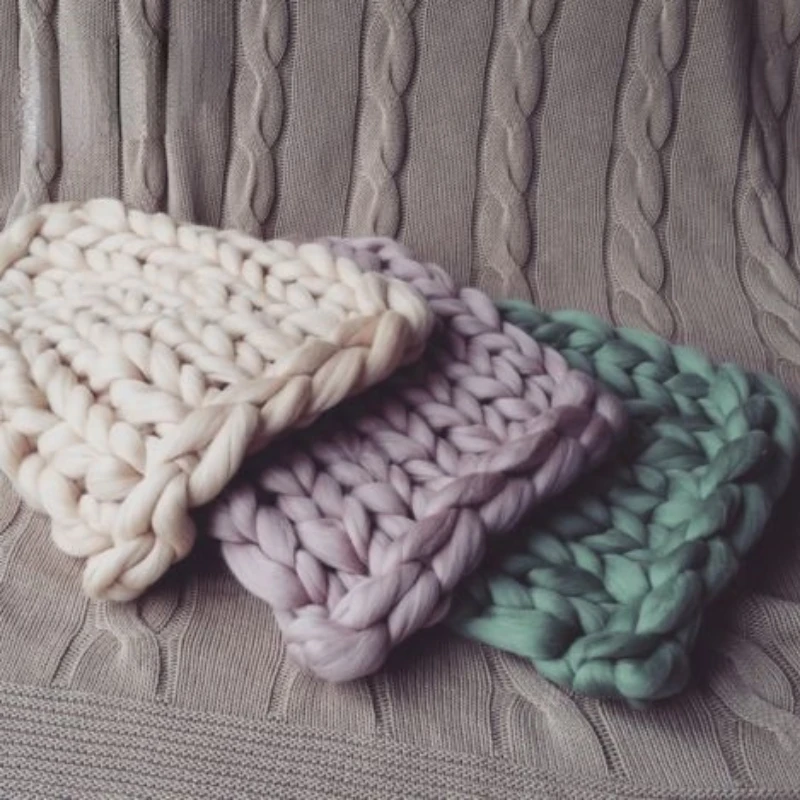 Coperta Fatta A Mano Fotografia Neonato Prop Baby Posa Coperta Stuffer Poser Basket Filler Coperta Foto Foto Studio Sfondo
