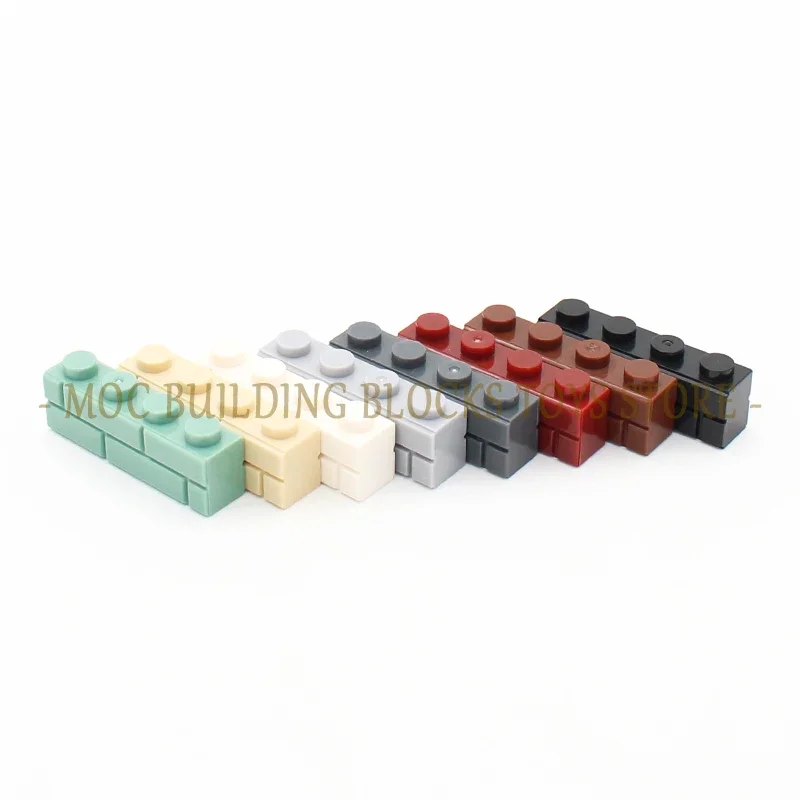 30 Pz/Borsa Moc 15533 Mattone Modificato 1X4 Con Profilo In Muratura Blocchi Da Costruzione Per Pareti Accessori Compatibili Architettonici Fai Da Te 