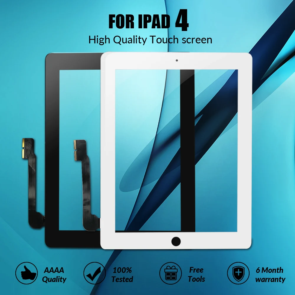 Touch Screen Da 9.7 "Per Ipad 4 A1458 A1459 A1460 Touch Screen Sostituzione Digitizer Sensor Pannello In Vetro Per Ipad 4 Lcd Esterno