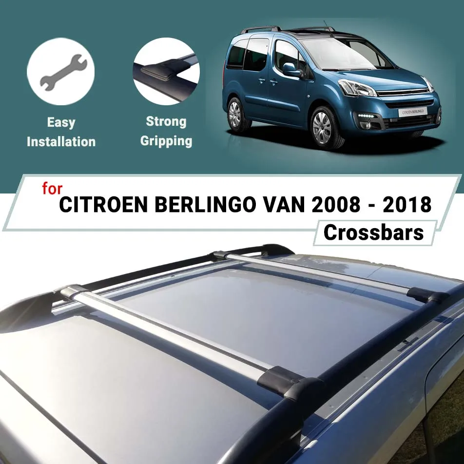 Barre Per Citroen Berlingo 2008 - 2018 Barra Trasversale In Lega Di Alluminio Portapacchi Portapacchi Portapacchi Portabici Da Auto  Porta Bici Auto B