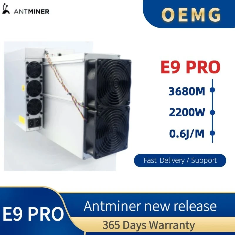 Nuovo Antminer E9 Pro 3680Mh/S Da Bitmain Mining Ethash Algoritmo Con Hashrate 3.68Gh/S E9Pro Include Alimentatore