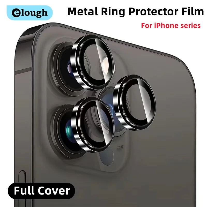 Elough Lens Protector Per Iphone 14 Pro Max Accessori Metal Ring Protector Camara Glass Per Iphone 13 12 Pro Max Camera Film