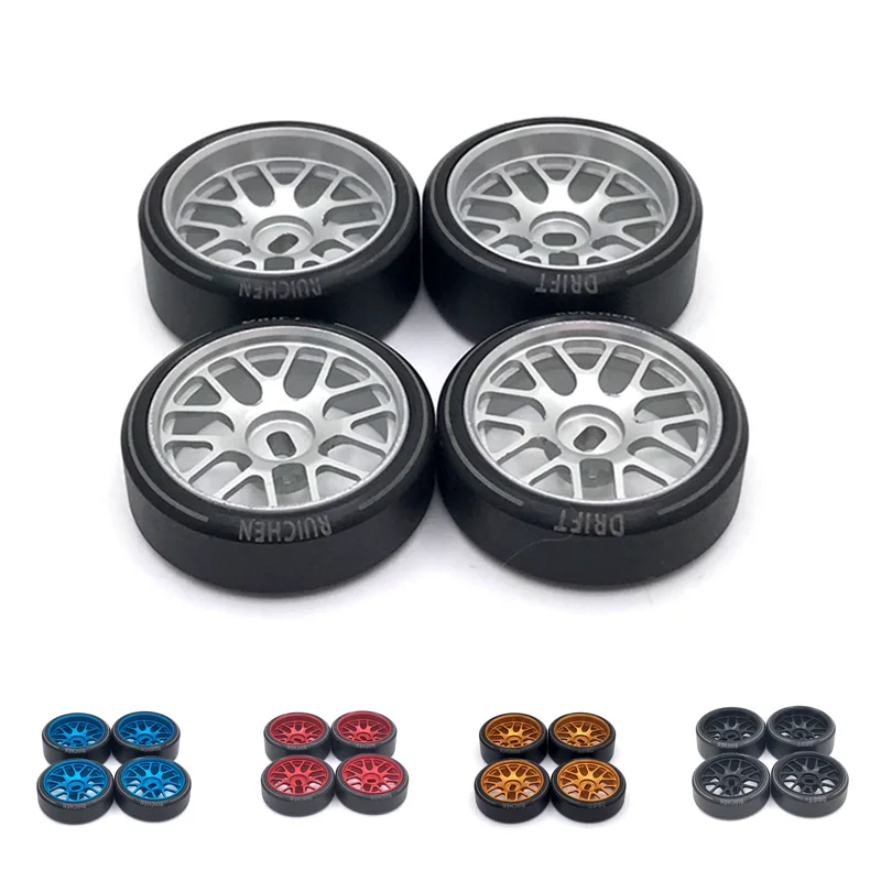 1/28 Wltoys 284131 K969 K979 K989 P929 Kyosho Mini-Z 27Mm Drift Tire Tire Cerchio In Metallo 1:28 Rc Car Upgrade Parts