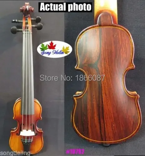 Multifunzionale Stile Barocco Pochette Song Marca Violino 5 3/4 ", Ottimo Suono, Retro In Palissandro, #10782