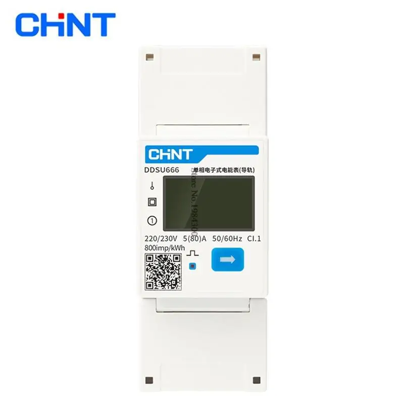 Chnt Chint Ddsu666 Dtsu666 Monofase Din-Rail 80A 1.5(6)A Rs485 Modbus Ct Power Inverter Smart Energy Electric Meter Energy