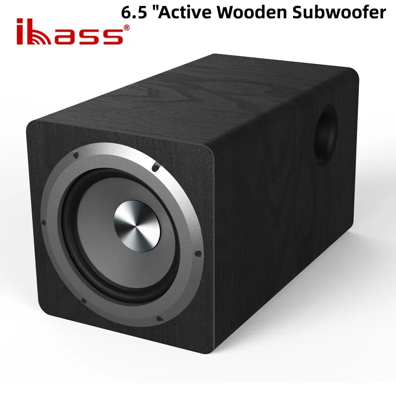Ibbass 100W Altoparlante Subwoofer Attivo In Legno Da 6.5 Pollici Home Theater Echo Wall Altoparlante Bluetooth Computer Multimediale Tv Soggiorno