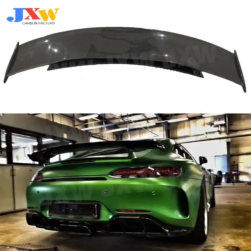Carbon Fiber Rear Trunk Lip Spoiler Unpainted Lip Wings For Mercedes Benz Amg Gt Amg Gts Amg Gtr 2015-2019 Coupe 2-Door Frp