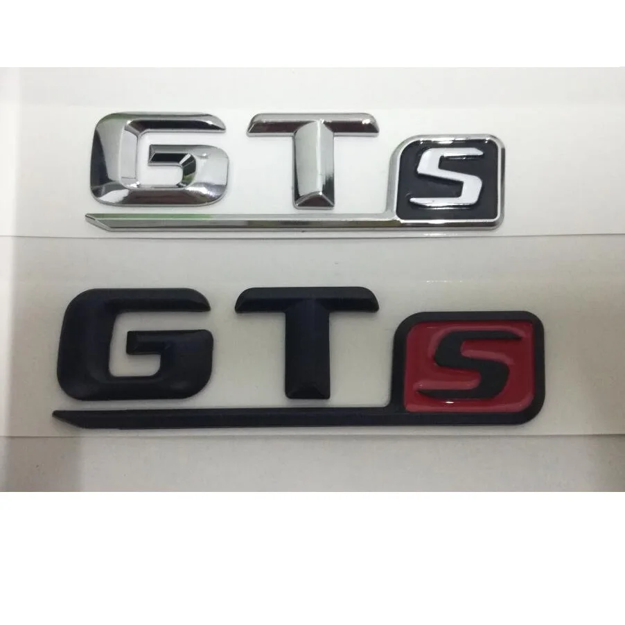 Per Mercedes Benz Amg Chrome Black Red Letters Gts Words Car Trunk Coperchi Lip Front Emblems Badge Sticker Decal