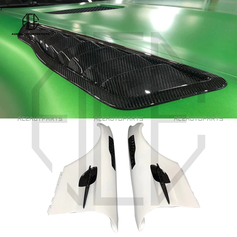 Mezza Fibra Di Carbonio Pro Style Wide Front Side Parafanghi Body Kit Per Mercedes Bens Amg Gt Gtr Gtc Gts 2015-2019