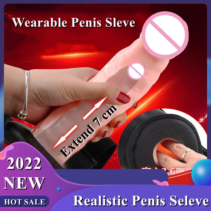 Realistico Pene Seleve Maschio Cock Extension Hollow Preservativo Super Stretch Harness Penis Pants Adult Dick Giocattoli Sexy 18 Plus Per Gli Uomini