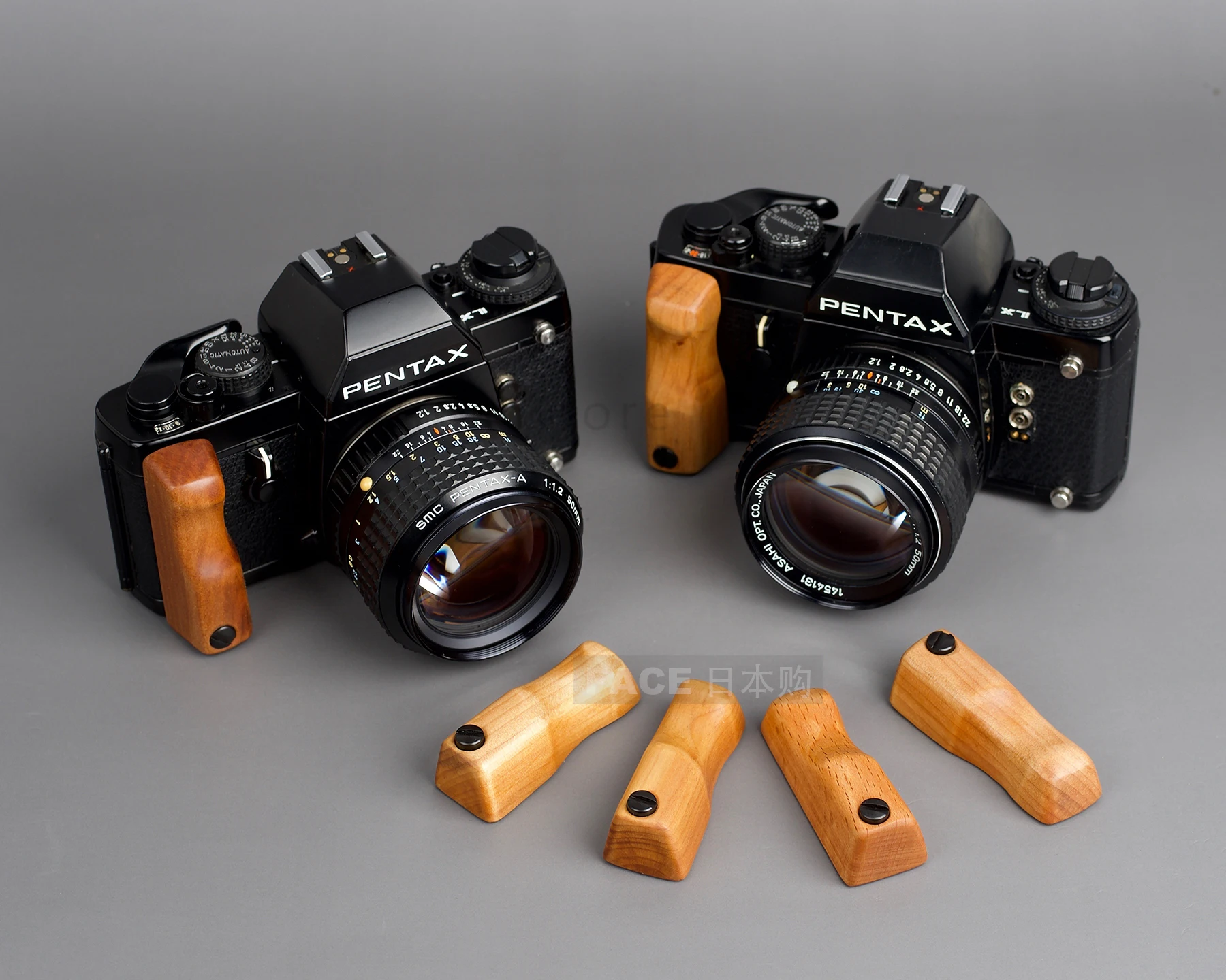 Noce Legno Grano Intaglio Agitare Maniglia Parte Per Pentax Lx Camera Grip Maniglia Accessori Viti A Percussione