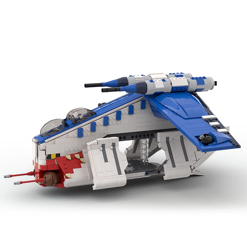 Buildmoc Starfighter Republic Armed Helicopter Building Block Set 75021 75019 Space Battle Airship Bricks Toy For Children Gifts