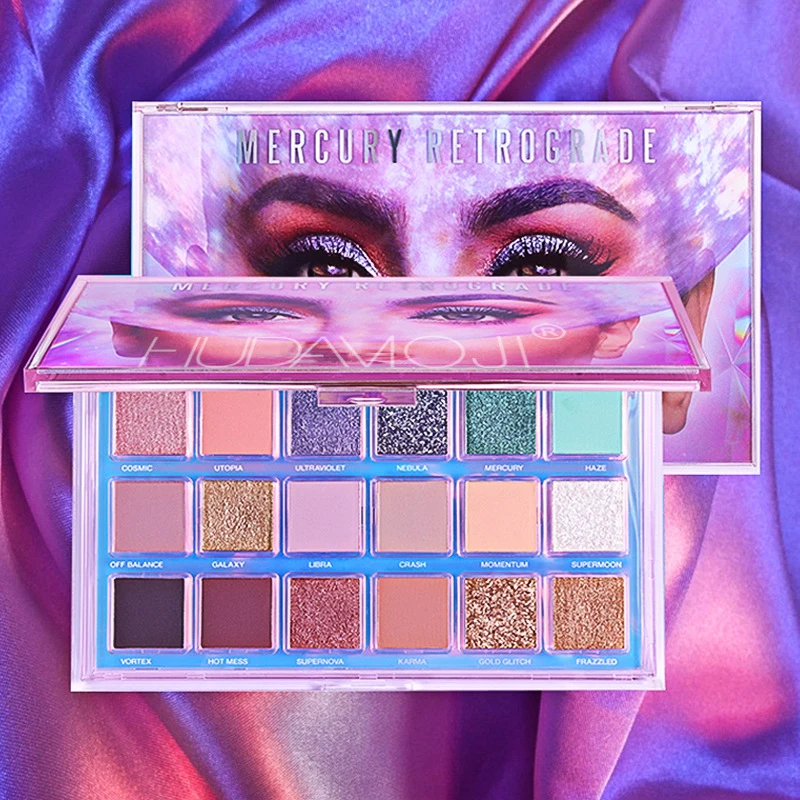 18 Colori Eye Shadow Plate Paillettes Pearl No Dizzy Makeup Mercury Makeup Waterproof Eyeshadow Palette Cosmetic