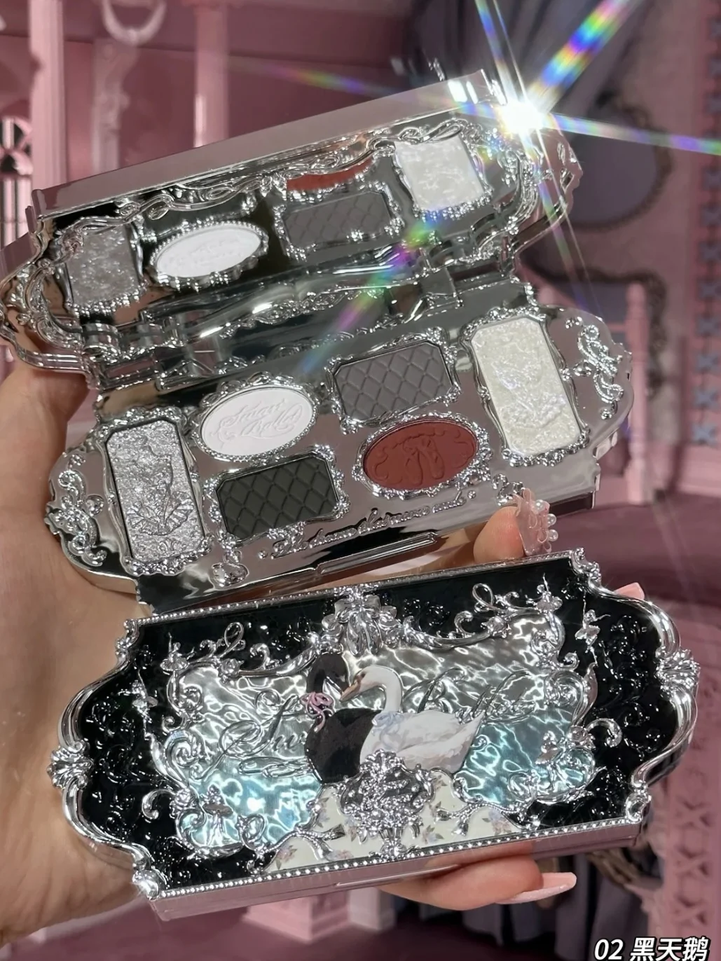 Flower Sa Swan Ballet Eyeshadow 6 Colour Palette Matte Shimmer Glitter Mixed Long Lasting Eye Shadow Makeup Flowers Know