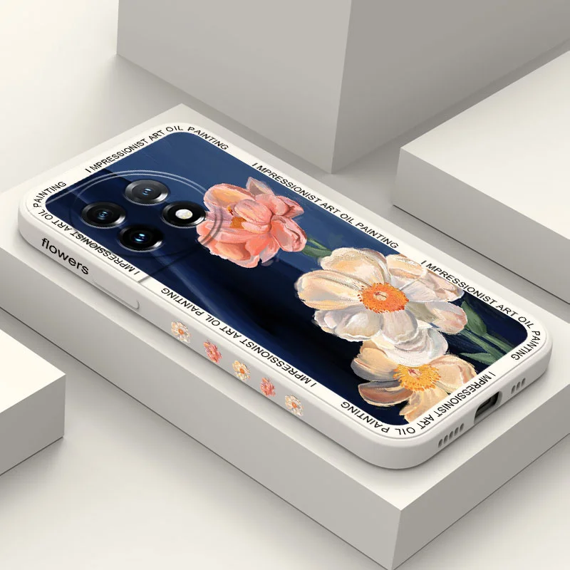 Custodia Per Telefono Pycnogenol Flowers Per Oneplus 11 11R 10 10R 10T 9R 9Rt 9 8T 8 7T Pro 5G Cover In Silicone Liquido