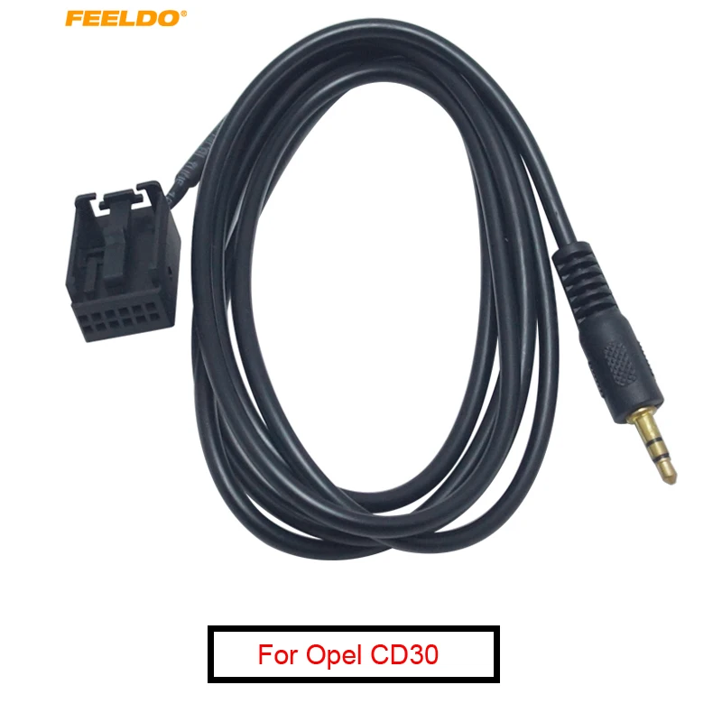 Feeldo 1 Pc Auto 12Pin Audi Radio 3.5 Millimetri Aux-In Cavo Adattatore Per Opel Cd30 Mp3 Cdc40 Cd70 Navi Dvd90 Navi Aux Wire # Am6000