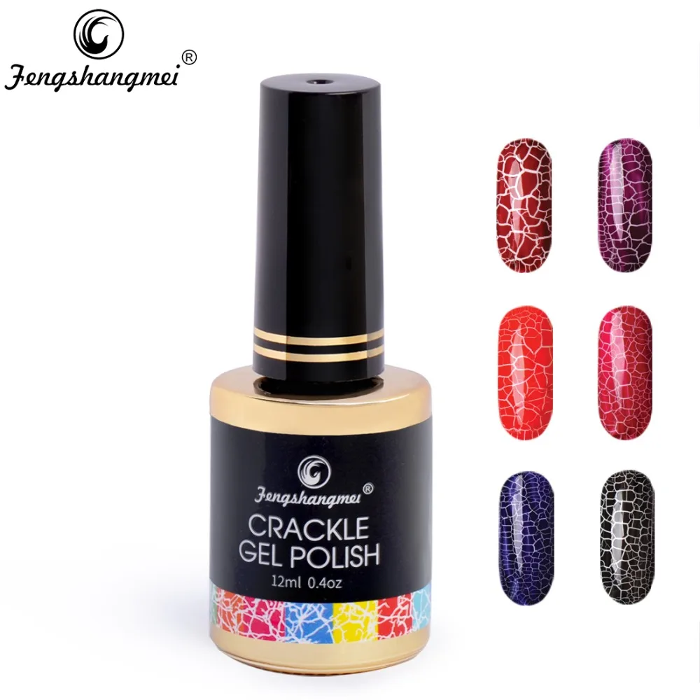 Fengshangmei Crack Gel Polish Nails Gel Professional Nail Color Gel Vernice 12Ml
