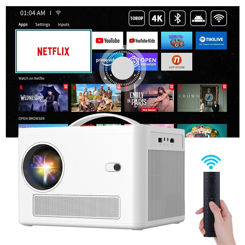 Smart Android Hd 4K 1080P Proiettore Wifi Video 3D Led Projecteur Mini Cellulare Proiettore Lcd Proyectores Portatil Proiettori